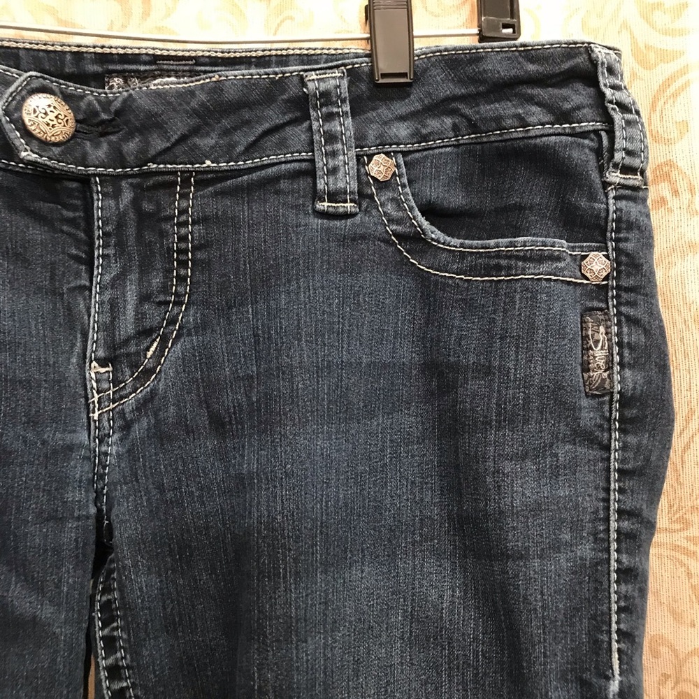 Silver boot cut jeans EUC!!!